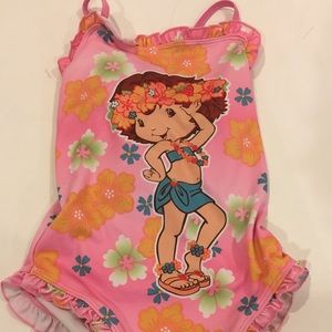 Strawberry Shortcake multicolor swimsuit sz 5